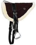 Horse Saddle Bareback Pad Brown Suede Leather Faux Fur Treeless Tack 39141BR. Fixed Price $89.99.