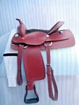 Western Barrel Saddle 16" Buffalo On Eco- Leather With Color Chestnut & Drum Rou. Fixed Price $360.00.