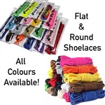 Coloured Flat & Thin Round Laces For Sneakers Trainers Boots Converse Shoes. Fixed Price $5.43.