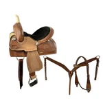 Youth Hi-back Barrel Style Saddle Set Basket & Floral Tooling Full Qhb 13" New. Fixed Price $299.00.