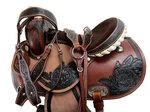 15 16 17 18 Custom Made Western Barrel Saddle Tooled Leather Horse Pleasure Tack. Fixed Price $399.68.