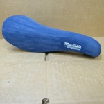 New-old-stock Blue Mundialita Saddle With Faux Suede Cover...cosmetic Blemishes. Fixed Price $79.99.
