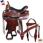 42HS 16 In Western Horse Treeless Trail Pleasure Saddle American Leather Tack. Fixed Price $799.95.