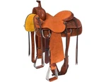 Silver Royal Western Saddle Rincon Roping Leather Medium Oil SR96. Fixed Price $1037.83.
