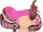 Stg Premium Western Horse Saddle Pleasure Pink All Event Showman 12"-18". Fixed Price $469.98.