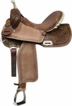 Double Barrel Style Saddle With Brown Filigree Seet And Tooling 14" 15" 16". Fixed Price $420.00.