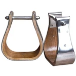 Hilason Nickle Plated Wooden Horse Saddle Stirrups Pair Western Aluminum. Fixed Price $86.95.