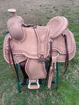 Floral Tooled Western Ranch Saddle 14-17 Fqhb Adult Horse Free Girth & Shipping. Fixed Price $599.99.