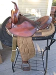 15'' Qh Big Horn #102 Brown Leather &cordura Western Barrel/trail Saddle. Fixed Price $325.00.
