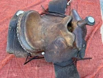 Vintage 15" Tooled Leather Longhorn Western Saddle Us Made. Fixed Price $599.00.
