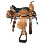10" Pony Brown Buckaroo Buckstitch Laced Cowboy Saddle. Fixed Price $217.55.