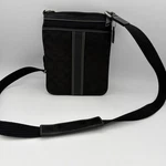 Coach Black Crossbody Signature Double Logo Jacquard & Leather K05N-6016. Fixed Price $40.00.