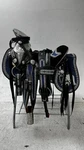 Charro Saddle Black Bordada With Royal Blue Embroidery & Silver Horse (15.5 ). Fixed Price $1899.99.