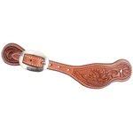 Martin Saddlery Alpine Flower Tooling Cowboy Spur Straps - Chestnut Skirting. Fixed Price $118.48.