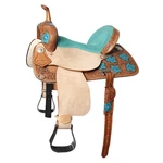 Flex Tree Western Horse Saddle In American Leather Barrel Trail Hilason. Fixed Price $749.95.