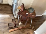 Double J Western Champion Bull Rider Saddle Texas High School Rodeo Assoc 1998. Fixed Price $975.00.