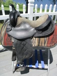 15'' Sqh Bars Simco Black Western Barrel/ Trail Saddle Leather & Cordura Usa. Fixed Price $300.00.