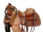 Rodeo Western Saddle 16 17 Horse Ranch Roping Roper Tooled Leather Tack Set. Fixed Price $399.71.