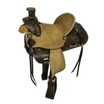 Hard Seat Roper Style Saddle Floral Tooling Full Qh Bars 14" 15" New. Fixed Price $369.90.