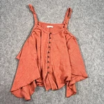 The Free People Rosette Coral Dream Weaver Tank Top Women's Size Small. Fixed Price $24.99.