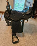 17 Inch Tn Saddlery Lightweight Horned Synthetic Gaited Western. Fixed Price $350.00.