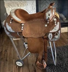 Blue Ribbon Western Show Saddle 16 BR98323. Fixed Price $3095.00.