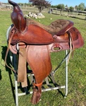 Used/vintage 15" Suede Seat Western Trail/pleasure Saddle Made Vgc. Fixed Price $175.00.