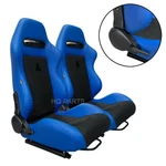 Pair Tanaka Blue Pvc Leather Black Suede Adjustable Racing Seats For Chevy. Fixed Price $307.99.