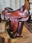 Crates Western Trail Saddle 16" Reining,ranch, Cow Fabtron Girth 151/2"FINISHSIZ. Fixed Price $1850.95.