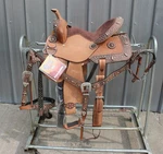 53-10 New 15 Inch Silver Royal Show Saddle Set With Bridle And Breastcollar. Fixed Price $595.00.