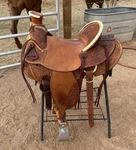 Rare Textan Hereford Brand Fork Wade Saddle 16 Seat. Fixed Price $1050.00.