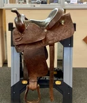 14" Martha Josey Longhorn Leather Barrell Horse Saddle Sqhb. Fixed Price $749.98.