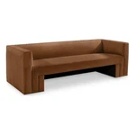 Bowery Hill Contemporary Solid Wood Frame Soft Saddle Velvet Sofa. Fixed Price $1489.60.