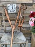 Circle Handmade Leather Stitched Headstall Breast Collar-light Oil One Ear. Fixed Price $150.00.