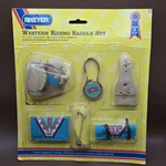 Vintage 1996 Breyer Western Riding Saddle Set Horse No. 2439 Turquoise Rare. Fixed Price $89.99.