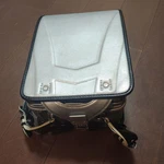 Silver Flap School Backpack With Padded & Adjustable Straps, Japan-made DD6. Fixed Price $68.59.