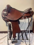 17" National Bridle Shop Endurance Trail Riding Saddle. Fixed Price $1290.00.