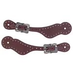 Weaver Leather Ladies Spotted Spur Straps - Canyon Rose Oiled. Fixed Price $60.29.