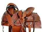 Pro Western Roping Ranch Horse Saddle 15 16 17 18 Floral Tooled Leather Tack Set. Fixed Price $429.35.