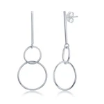 Sterling Silver Bar And Interlocking Earrings. Fixed Price $60.76.
