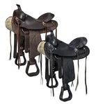 Gaited Horse Western Synthetic Trail Saddle - Black Brown 15" 16" Seat. Fixed Price $358.71.