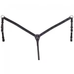 Tough Black Premium Leather Tapered Breast Collar W/barb Wire Tooling 41-1414. Fixed Price $40.00.