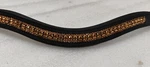Leather Browband 3 Golden Crystal Bridle For Horses Free Shipping.. Fixed Price $29.03.