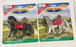 Derby Stable Collection Set Of 2 - Black & Gray Horses W/brush Saddle Boley. Fixed Price $14.99.