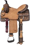 12" Pendleton Western Saddle - Roughout And Antiqued Tooled Leather. Fixed Price $328.10.