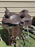 16" King Series Jacksonville Western Trail/pleasure Saddle Dark Oil Leather. Fixed Price $315.00.