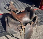 Scarce Antique Walter Western Horse Saddle 14 Newells Shop Lou. Fixed Price $509.99.