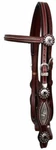 Studded Show Headstall W/reins! Silver Overlay Cheeks, Texas Star Conchos! Nice!. Fixed Price $88.99.