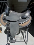 16 '' Black Abetta Western Trail Saddle Regular Qh Bars High Cantle. Fixed Price $400.00.
