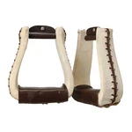TOUGH1 Rawhide Roper Stirrups Dark Oil. Fixed Price $53.95.
